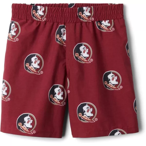 Columbia Kids Backcast Printed ShortFsu  Cabernet