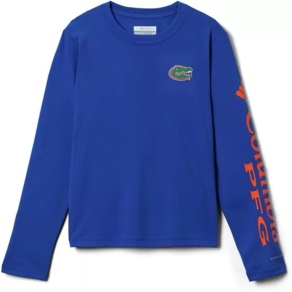 Columbia Kids Collegiate Youth Terminal Tackle LS ShirtFla  AzulSpark Orange