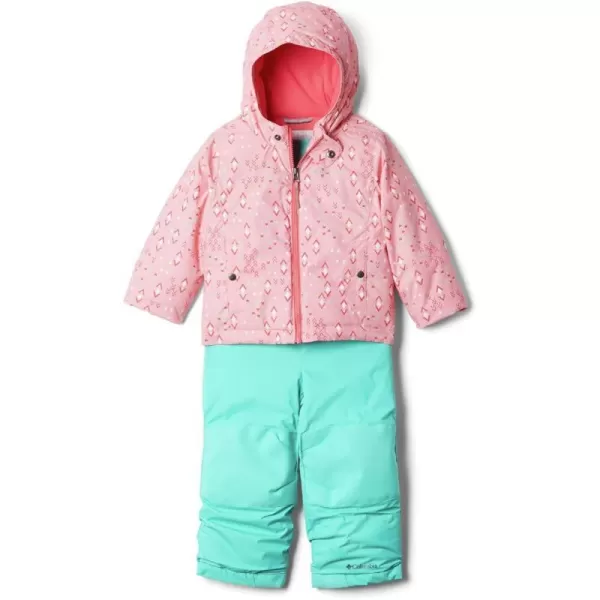 Columbia Kids Frosty Slope SetToddler Girls Pink Orchid Geo SprinklesBright Geranm