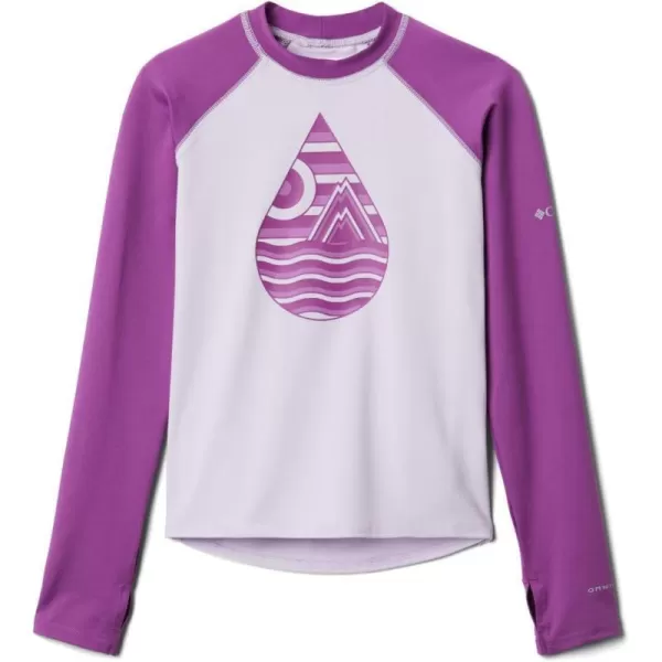 Columbia Kids Sandy Shores Printed Long Sleeve SunguardPale Lilac  Berry Jam