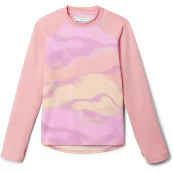 Columbia Kids Sandy Shores Printed Long Sleeve SunguardSalmon Rose UndercurrentCosmos