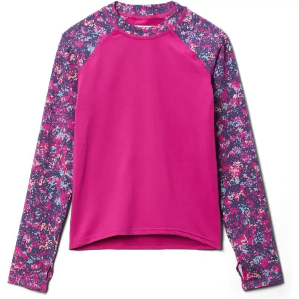 Columbia Kids Sandy Shores Printed Long Sleeve SunguardWild FuchsiaWild Fuchsia Dotty Disguis