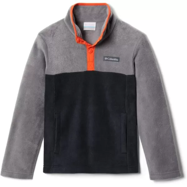 Columbia Kids Steens MTN 14 Snap Fleece PullOverBlackCity Grey