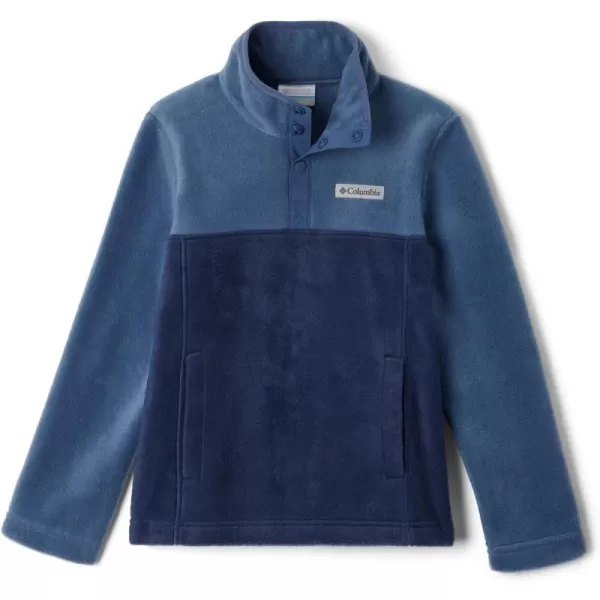 Columbia Kids Steens MTN 14 Snap Fleece PullOverCollegiate Navy  Dark Mountain