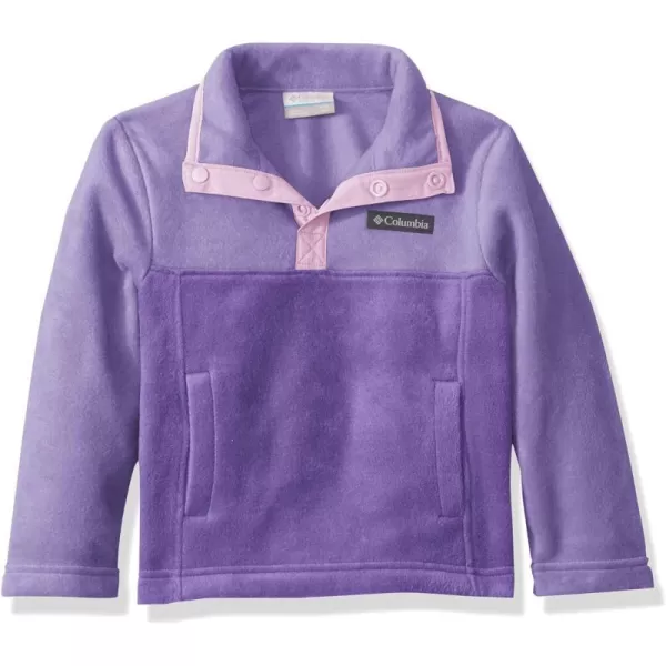 Columbia Kids Steens MTN 14 Snap Fleece PullOverGrape GumPaisley Purple