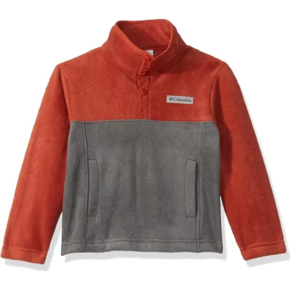 Columbia Kids Steens MTN 14 Snap Fleece PullOverGrillCarnelian Red