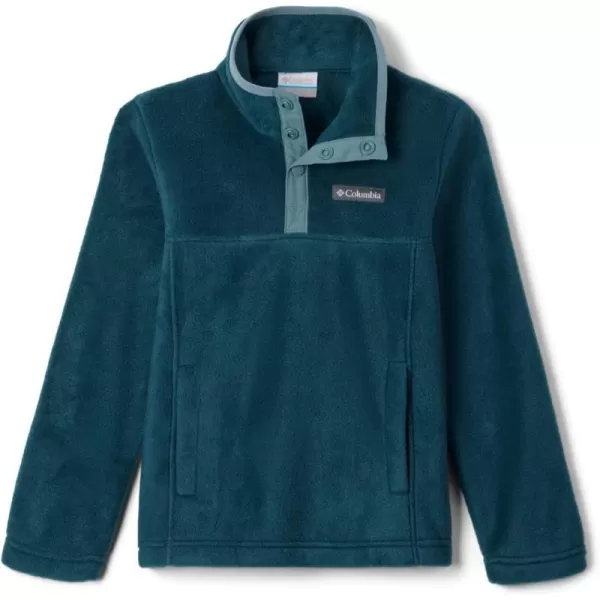 Columbia Kids Steens MTN 14 Snap Fleece PullOverNight Wave  Metal