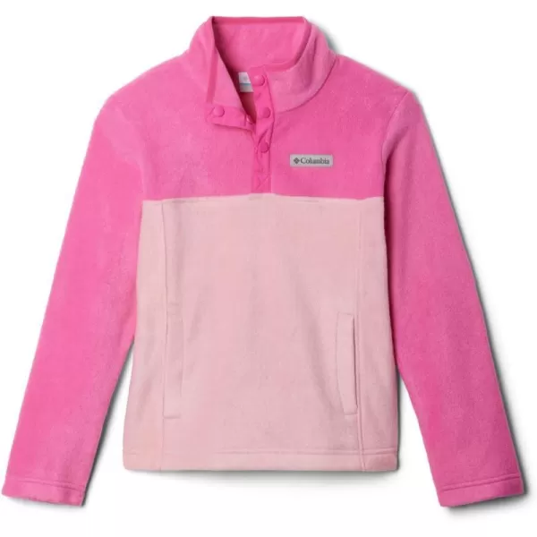 Columbia Kids Steens MTN 14 Snap Fleece PullOverPink Orchid  Pink Ice