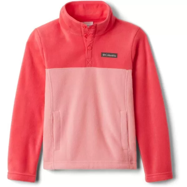 Columbia Kids Steens MTN 14 Snap Fleece PullOverPink OrchidBright Geranium