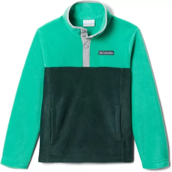 Columbia Kids Steens MTN 14 Snap Fleece PullOverSpruceDark Lime