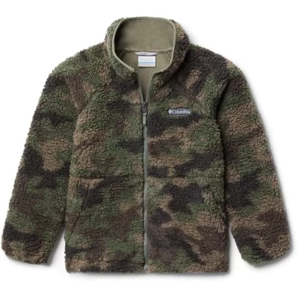 Columbia Kids Winter Pass Printed Sherpa Full ZipCypress Trad Camo Print