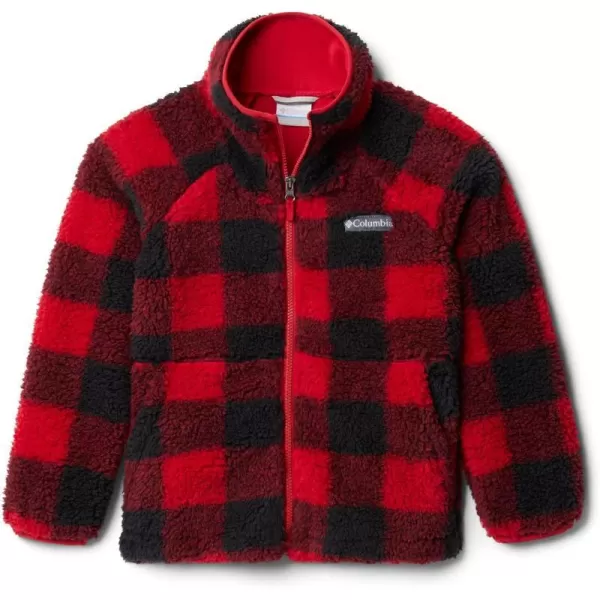 Columbia Kids Winter Pass Printed Sherpa Full ZipMountain Red Check Print