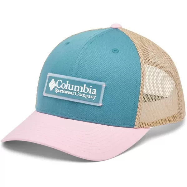 Columbia Logo Snap BackCloudburstCanoeSalmon RoseCsc Retr