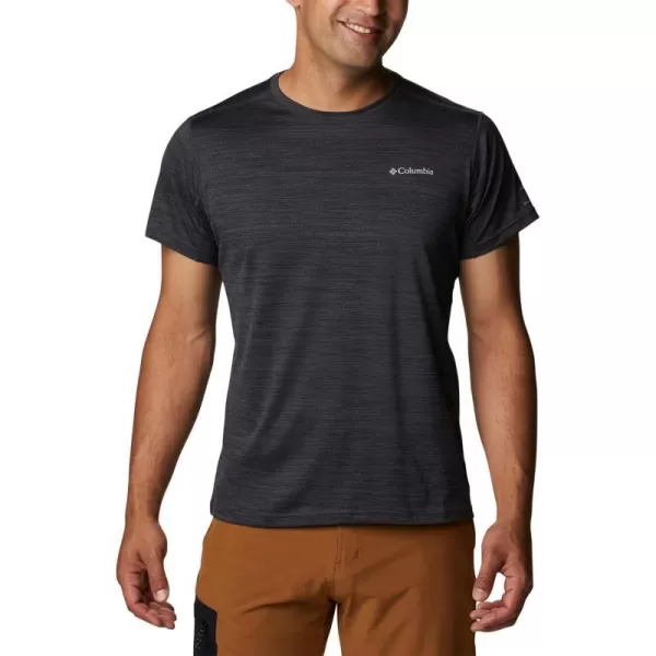 Columbia Mens Alpine Chill Zero Short Sleeve CrewBlack Heather