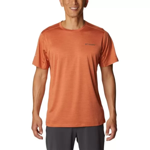 Columbia Mens Alpine Chill Zero Short Sleeve CrewDesert Orange Heather