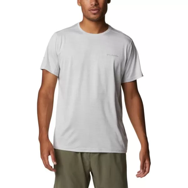 Columbia Mens Alpine Chill Zero Short Sleeve CrewWhite Heather