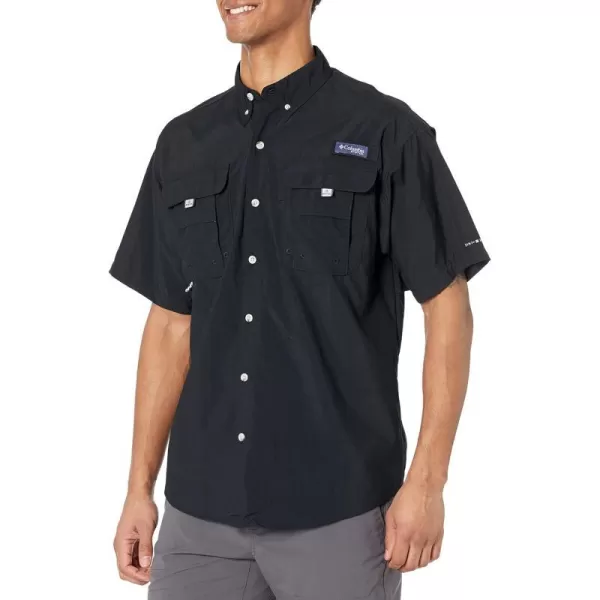 Columbia Mens Bahama Icon Short Sleeve ShirtBlack Carey Chen Redfish