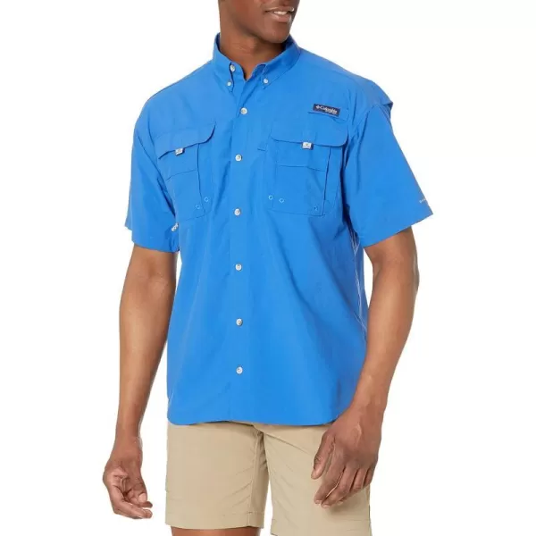 Columbia Mens Bahama Icon Short Sleeve ShirtVivid Blue Carey Chen Tuna