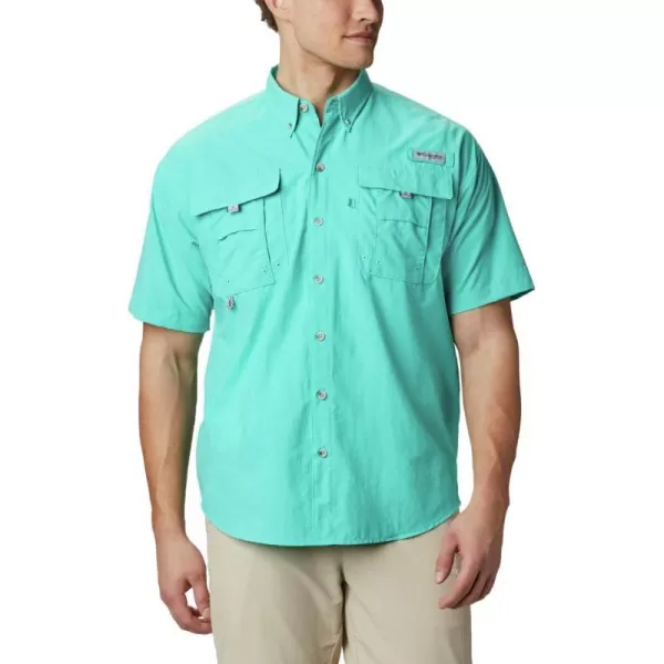 Columbia Mens Bahama Ii Short Sleeve ShirtBright Aqua