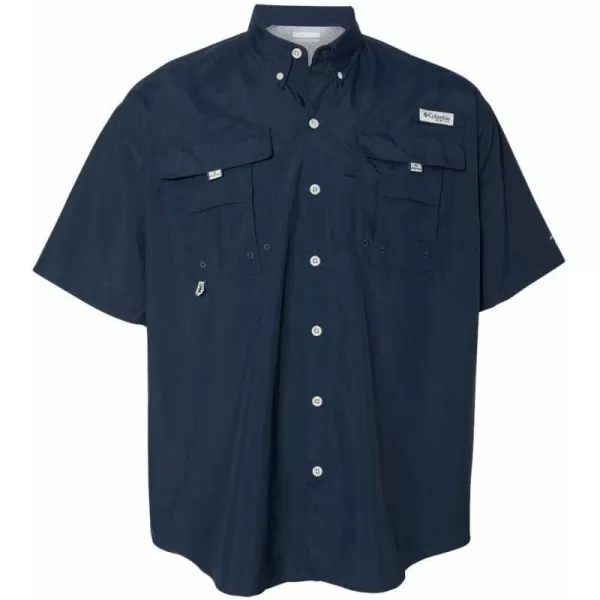 Columbia Mens Bahama Ii Short Sleeve ShirtCollegiate Navy  Legacy