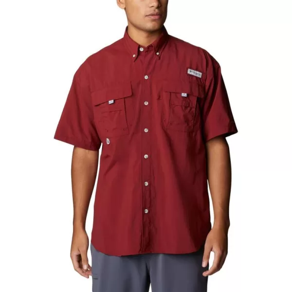 Columbia Mens Bahama Ii Short Sleeve ShirtRed Jasper