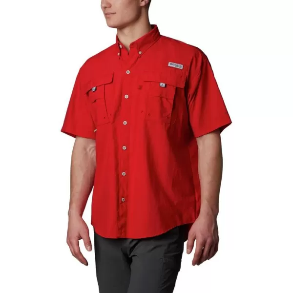 Columbia Mens Bahama Ii Short Sleeve ShirtRed Spark