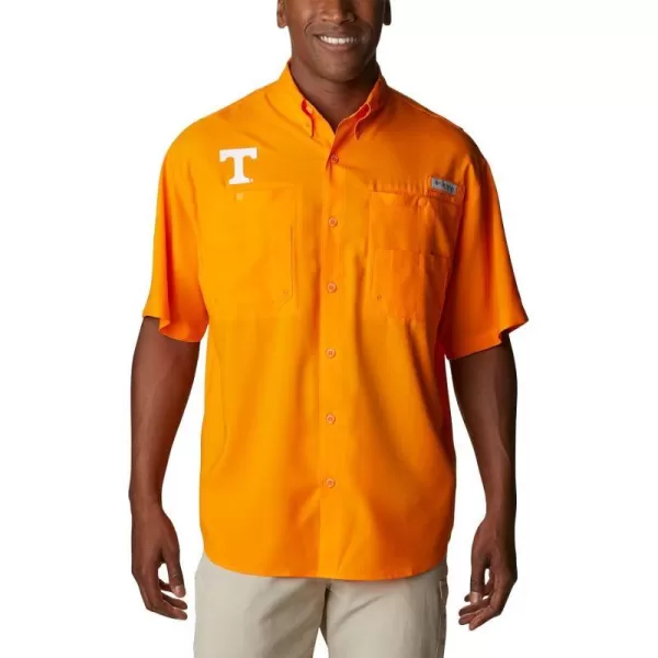 Columbia Mens Big  Tall Collegiate Tamiami Short Sleeve ShirtTeam Color  Ut