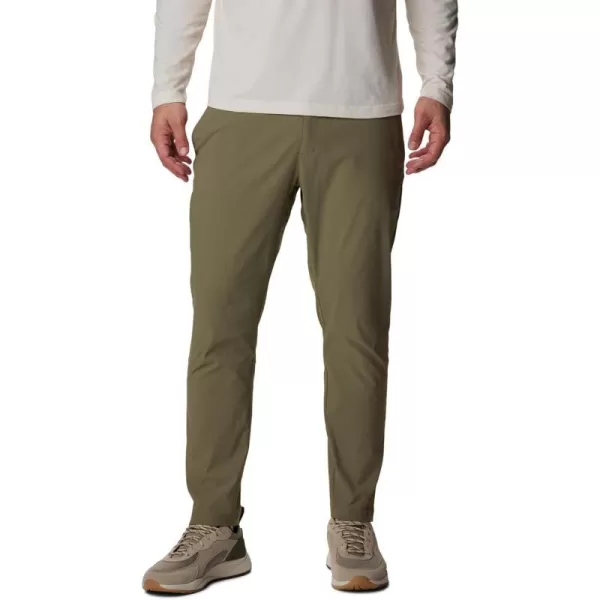 Columbia Mens Black Mesa Tapered PantStone Green