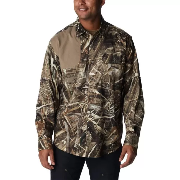 Columbia Mens Blood and Guts Shooting ShirtRealtree Max5Flax