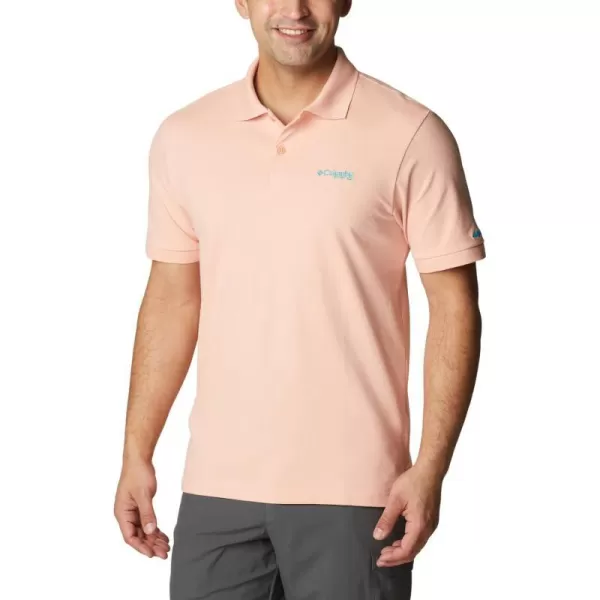 Columbia Mens Bonefish Pique PoloLight Coral