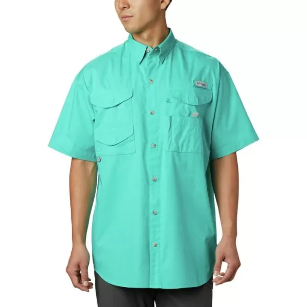 Columbia Mens Bonehead Short Sleeve ShirtBright Aqua