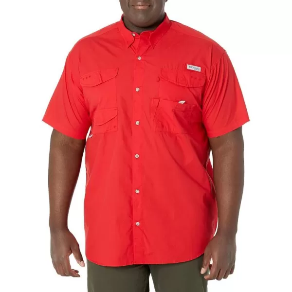 Columbia Mens Bonehead Short Sleeve ShirtRed Spark