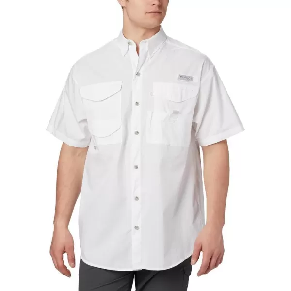 Columbia Mens Bonehead Short Sleeve ShirtWhite  Legacy