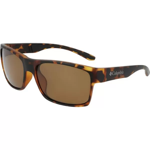 Columbia Mens Brisk Trail Rectangular SunglassesMatte Dark Tortoise