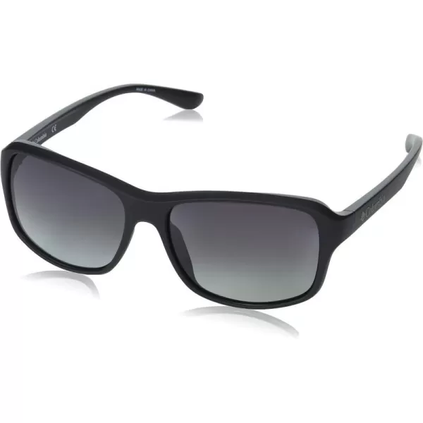 Columbia Mens Bristol Mills Rectangular SunglassesMatte Black