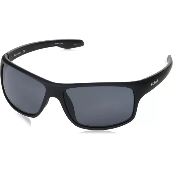 Columbia Mens Burr Rectangular SunglassesMatte Black