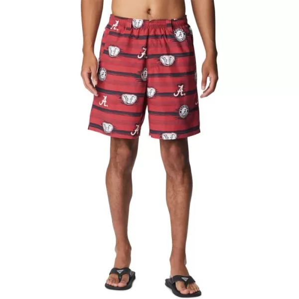 Columbia Mens CLG Backcast Ii Printed ShortAlabama Crimson Tide Ala  Red Velvet Paint Your Colors Print