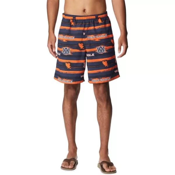 Columbia Mens CLG Backcast Ii Printed ShortAuburn Tigers Aub  Coll Navy Paint Your Colors Print