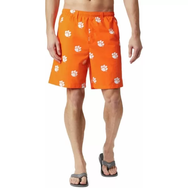 Columbia Mens CLG Backcast Ii Printed ShortClemson Tigers Cle  Spark Orange