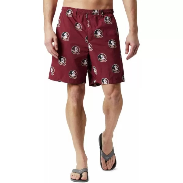 Columbia Mens CLG Backcast Ii Printed ShortFlorida State Seminoles Fsu  Cabernet