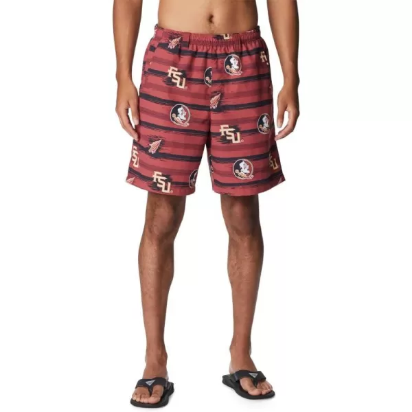 Columbia Mens CLG Backcast Ii Printed ShortFlorida State Seminoles Fsu  Cabernet Paint Your Colors Print