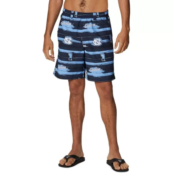 Columbia Mens CLG Backcast Ii Printed ShortNorth Carolina Tar Heels Nc  Coll Navy Paint Your Colors Print