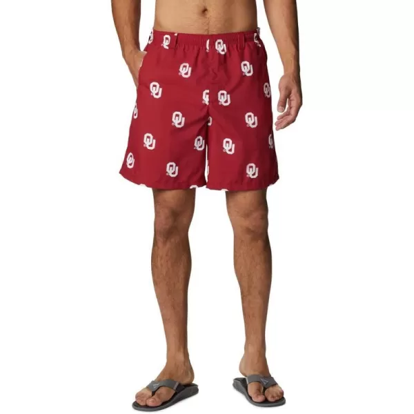 Columbia Mens CLG Backcast Ii Printed ShortOklahoma Sooners Ok  Red Velvet