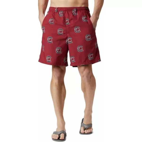 Columbia Mens CLG Backcast Ii Printed ShortSouth Carolina Fighting Gamecocks Sc  Beet