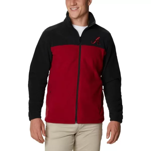 Columbia Mens CLG Flanker Iii Fleece JacketAlabama Crimson Tide Ala  Black Red Velvet