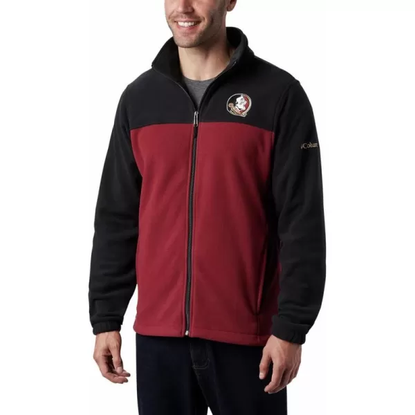 Columbia Mens CLG Flanker Iii Fleece JacketFlorida State Seminoles Fsu  Black Cabernet