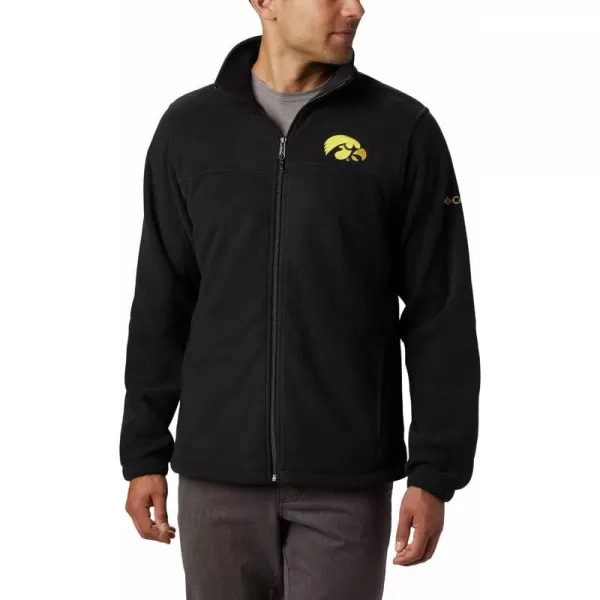 Columbia Mens CLG Flanker Iii Fleece JacketIowa Hawkeyes Iw  Black