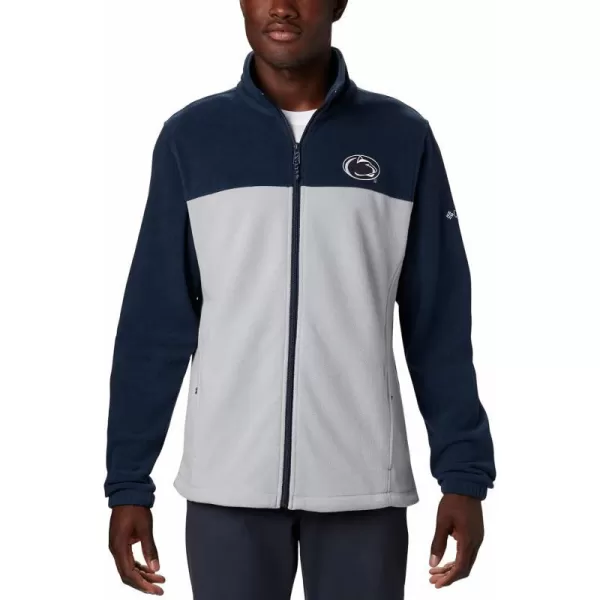 Columbia Mens CLG Flanker Iii Fleece JacketPenn State Nittany Lions Psu  Collegiate Navy Columbia Grey