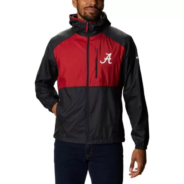 Columbia Mens CLG Flash Forward JacketAlabama Crimson Tide Ala  Black Red Velvet