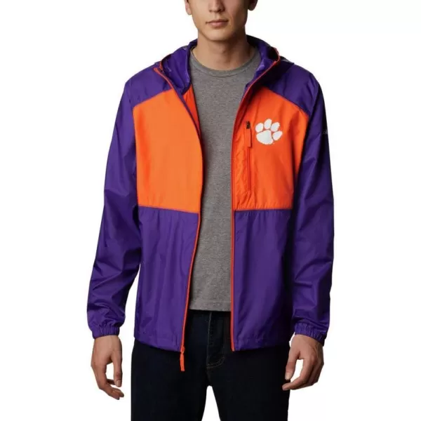 Columbia Mens CLG Flash Forward JacketClemson Tigers Cle  Vivid Purple Spark Orange